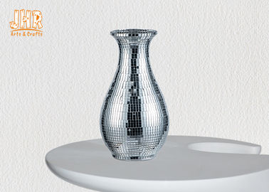 Floreros de plata del vidrio de mosaico de la fibra de vidrio de la tabla del florero de los artículos decorativos modernos de Homewares