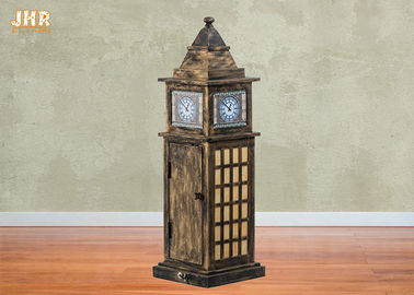 Color decorativo del bronce de la lámpara de la lámpara de la forma de la torre de la antigüedad de la escultura de madera tablero de la torre