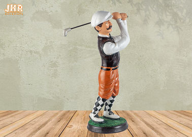 Estatua decorativa del tablero de la mesa del golfista del deportista de la estatua de Polyresin de la estatuilla antigua de la estatua