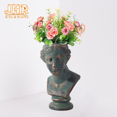 planta Lion Statue Indoor Planters de los 33.5x32x44.5cm Clay Flower Pots Antique Bronze
