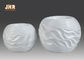 Forma blanca brillante de la bola de los floreros de la tabla de la pieza central de la fibra de vidrio del modelo ondulado