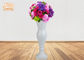 Artículos decorativos de Homewares de la fibra de vidrio de los floreros blancos del piso que se casan los floreros de la tabla de la pieza central