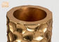 Final de la hoja de oro de las macetas de la fibra de vidrio del cilindro del diseño de la frambuesa dos tamaños