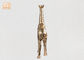 Decoración animal derecha de la estatua de la tabla de la escultura de la cebra de las estatuillas de Polyresin de la hoja de oro