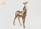 El oro animal de la escultura de la fibra de vidrio de la estatua de la cebra de Polyresin de la decoración de la tabla hojeó
