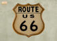 Tenedores dominantes de madera de las placas de madera de la pared de la caja dominante de Route 66