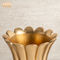 Artículos decorativos de Homewares del pote de la planta de la fibra de vidrio interiores con final del oro
