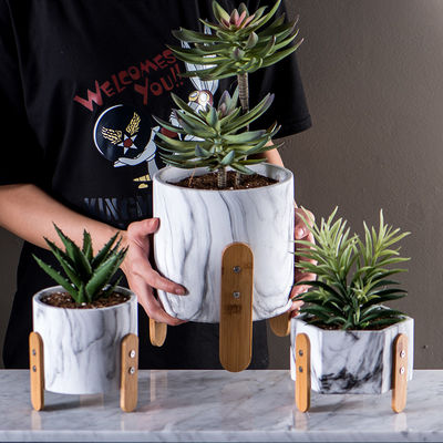 Plantadores decorativos de la textura de Mini Cement Flower Pots Marbled de los artículos de Homewares de los potes de la planta de los Succulents de los potes de la tabla