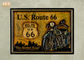 La pared clásica de los E.E.U.U. Route 66 firma la muestra de madera del Pub de la decoración de la pared de la motocicleta de la resina de las placas de la pared