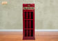 Color rojo de teléfono de la cabina de almacenamiento del gabinete de la antigüedad del almacenamiento del estante del MDF del estante de madera británico del piso