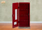 Color rojo de madera de la caja dominante de la pared del gabinete de la caja dominante de la máquina de la bebida del MDF de los tenedores de madera decorativos de la llave