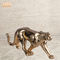 Final animal de la hoja de oro de la fibra de vidrio de las estatuillas de Polyresin de la decoración de la resina de la estatua animal del leopardo